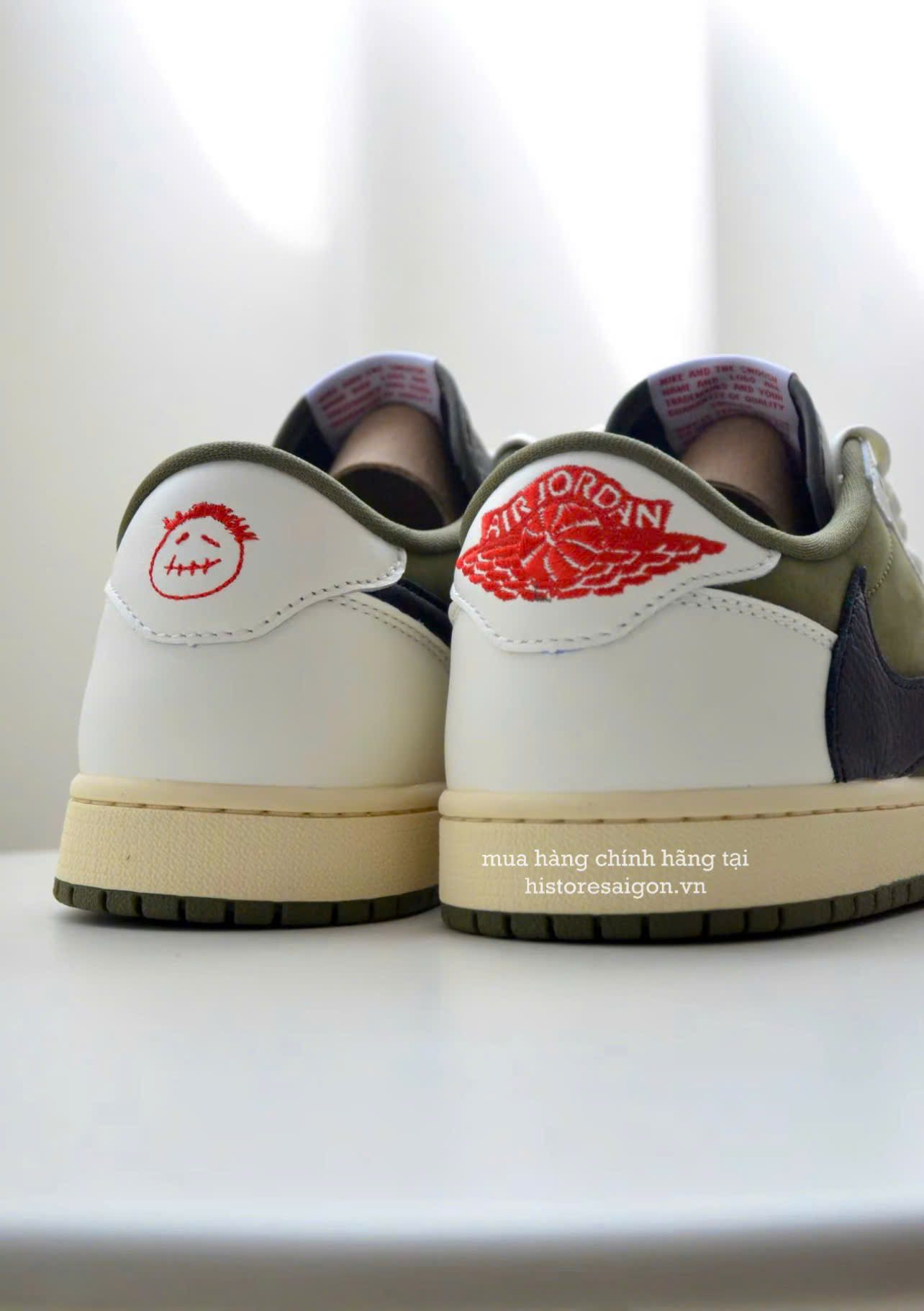 1985 - Giày Nike Air Jordan 1 Retro Low OG SP x Travis Scott Medium Olive DM7866-200 [HÀNG CHÍNH HÃNG]