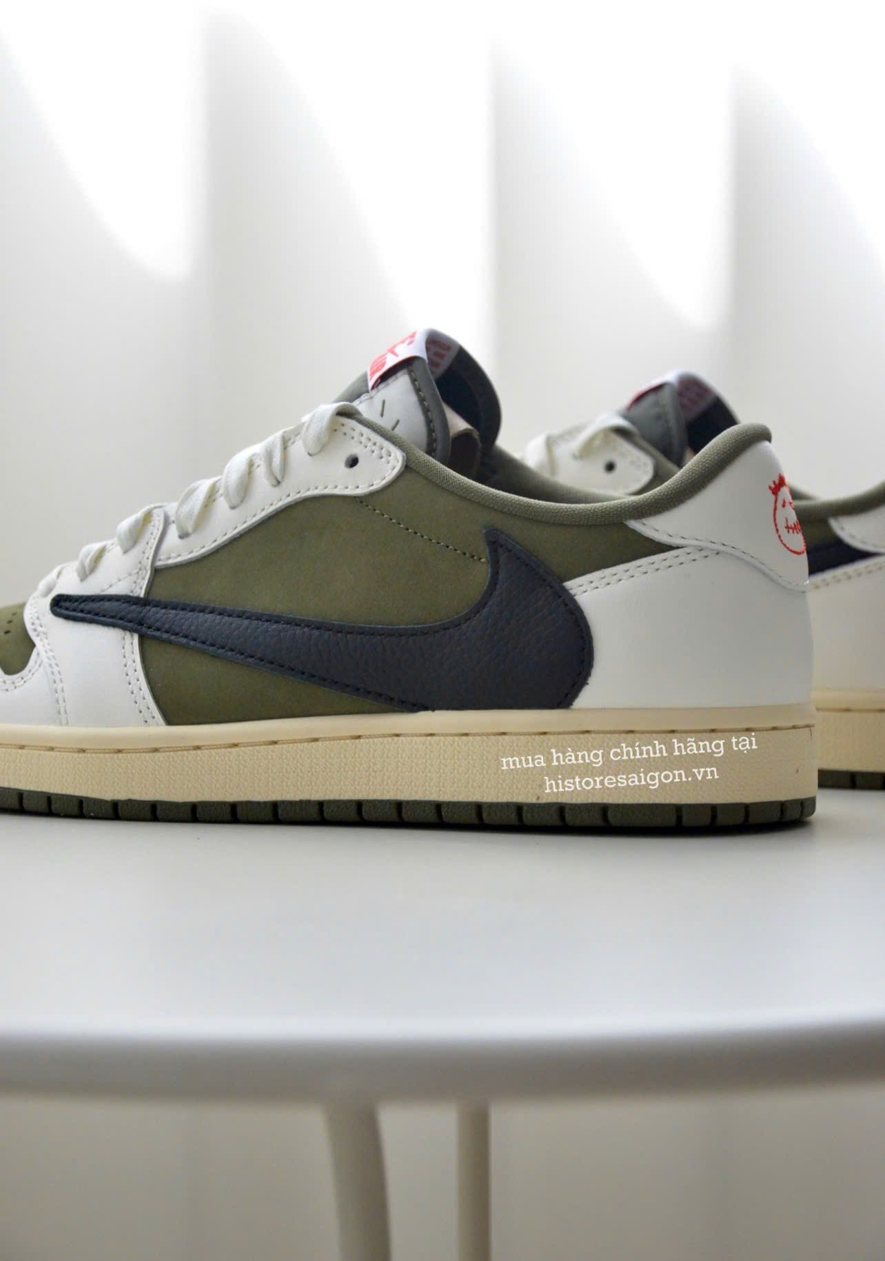 1985 - Giày Nike Air Jordan 1 Retro Low OG SP x Travis Scott Medium Olive DM7866-200 [HÀNG CHÍNH HÃNG]