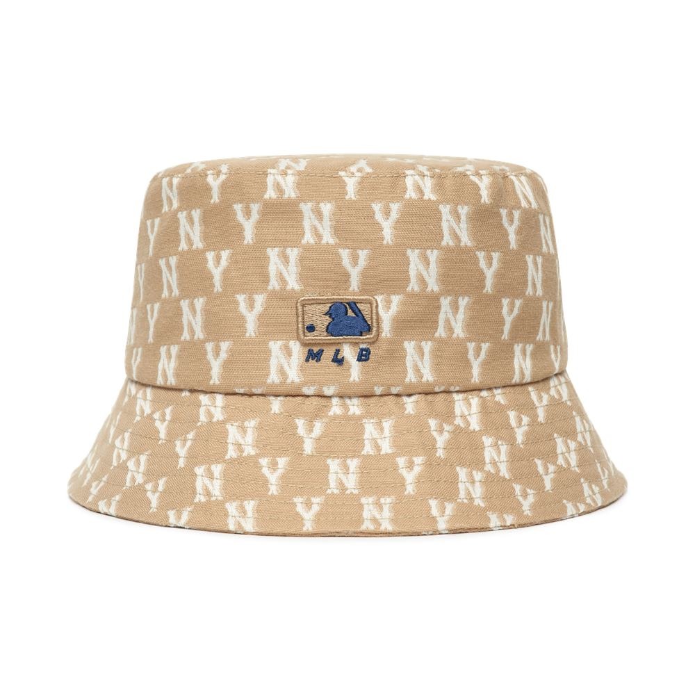 996 -  Nón MLB Bucket Hat Monogram Classic New York Yankees Beige - Code 3AHTFF02N 50BGD [HÀNG CHÍNH HÃNG]