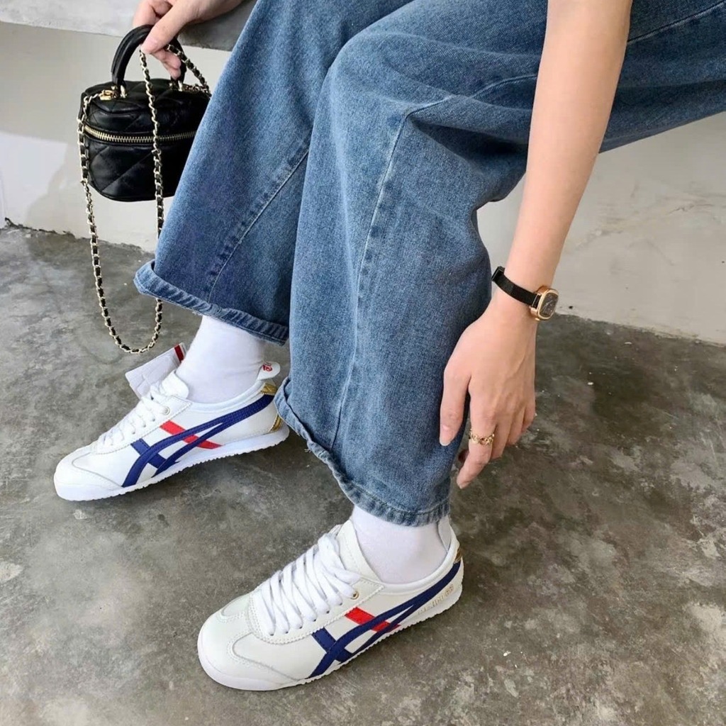 2586 - Giày Onitsuka Tiger Mexico 66 White Dark Blue Red 1183B511-100 [HÀNG CHÍNH HÃNG]