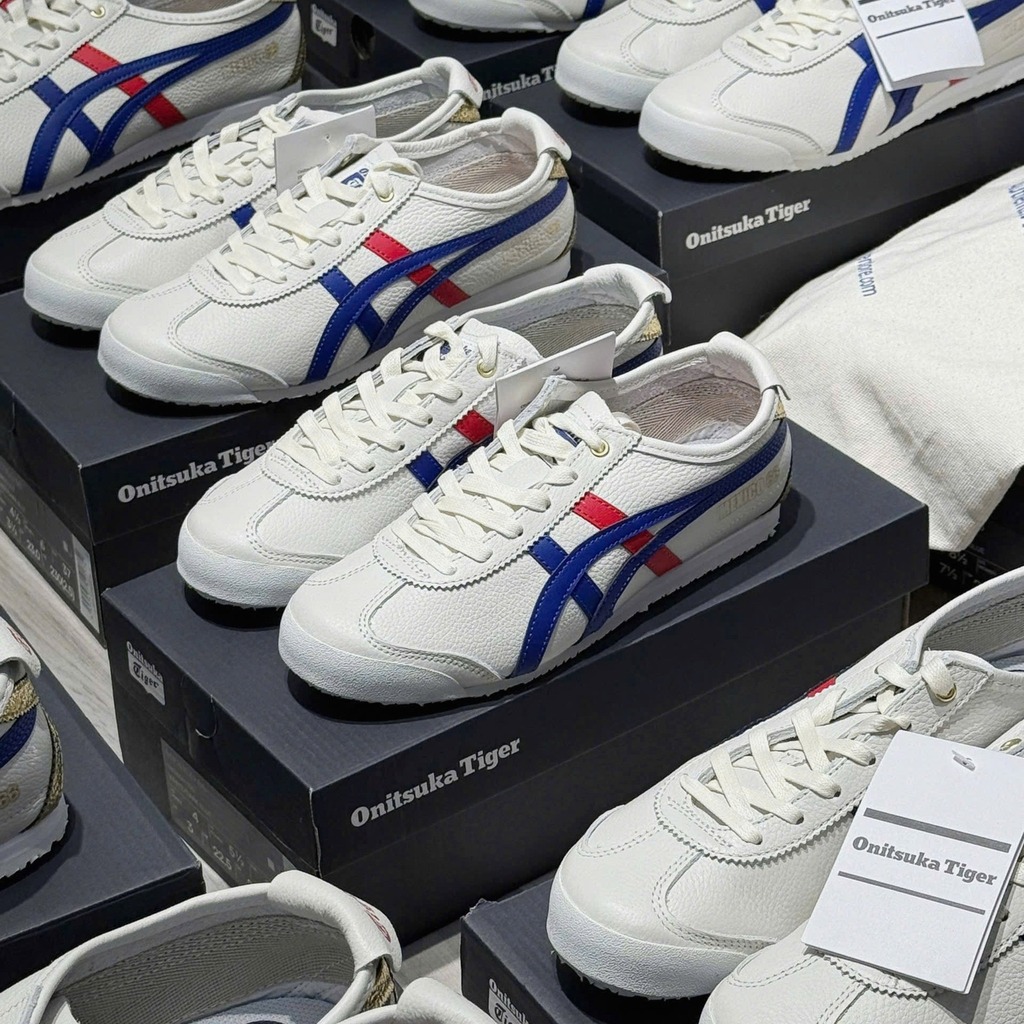2586 - Giày Onitsuka Tiger Mexico 66 White Dark Blue Red 1183B511-100 [HÀNG CHÍNH HÃNG]