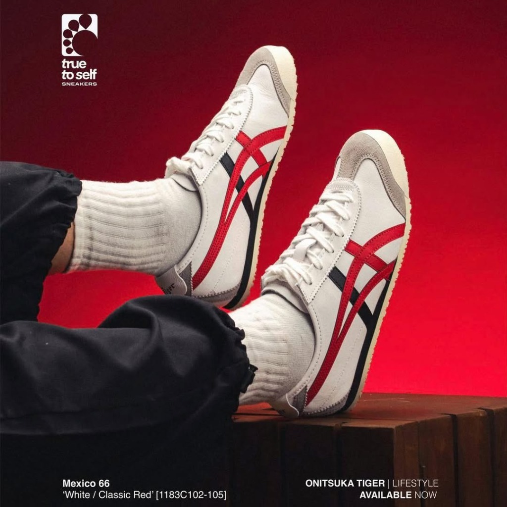 2663 - Giày Onitsuka Tiger Mexico 66 ‘White / Classic Red’ 1183C102-105 [HÀNG CHÍNH HÃNG]
