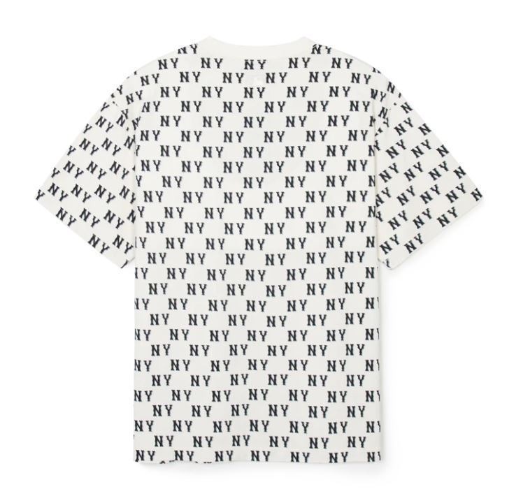 644 -  Áo MLB NY Classic Monogram 2024 - Trắng Kem - Code 3ATSM0843 50CRS [HÀNG CHÍNH HÃNG]