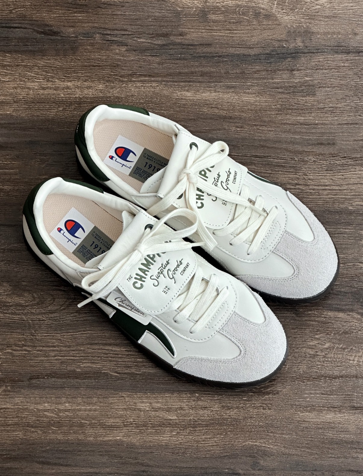 2625 - Giày Champion Essentials Champ T-Trainer White/Green U4CFCTM14N1 [HÀNG CHÍNH HÃNG]