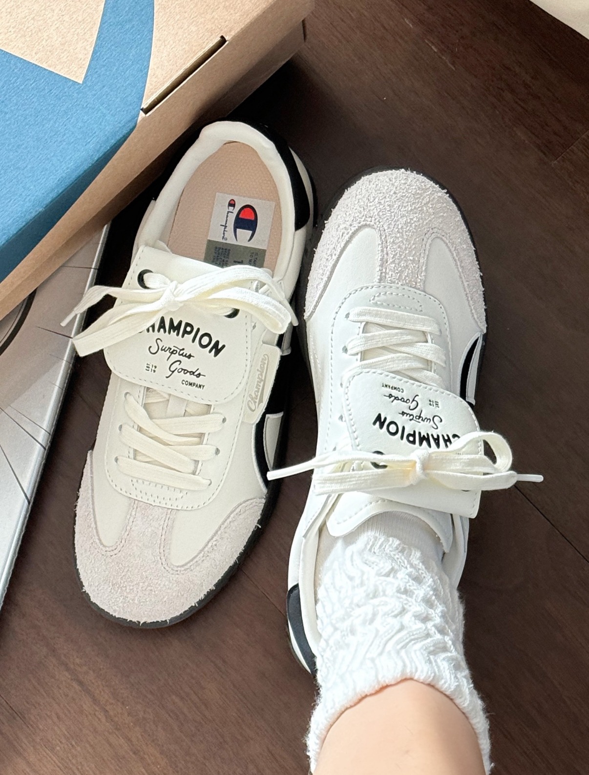 2625 - Giày Champion Essentials Champ T-Trainer White/Green U4CFCTM14N1 [HÀNG CHÍNH HÃNG]