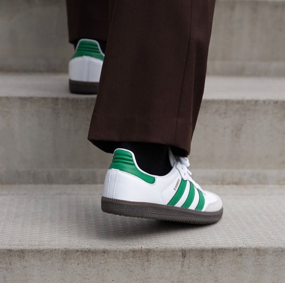 2664 - Giày Adidas Samba OG 'Footwear White Green' IG1024 [HÀNG CHÍNH HÃNG]