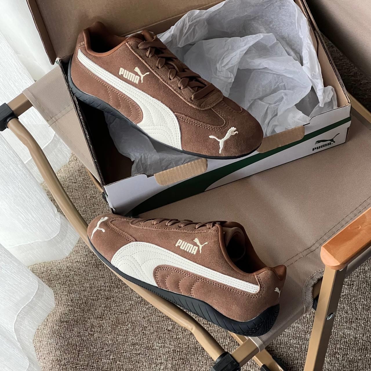 1414 - Giày Puma Speedcat OG "Dark Brown" Code 406329-31 - Puma Speedcat Nâu [CHÍNH HÃNG]