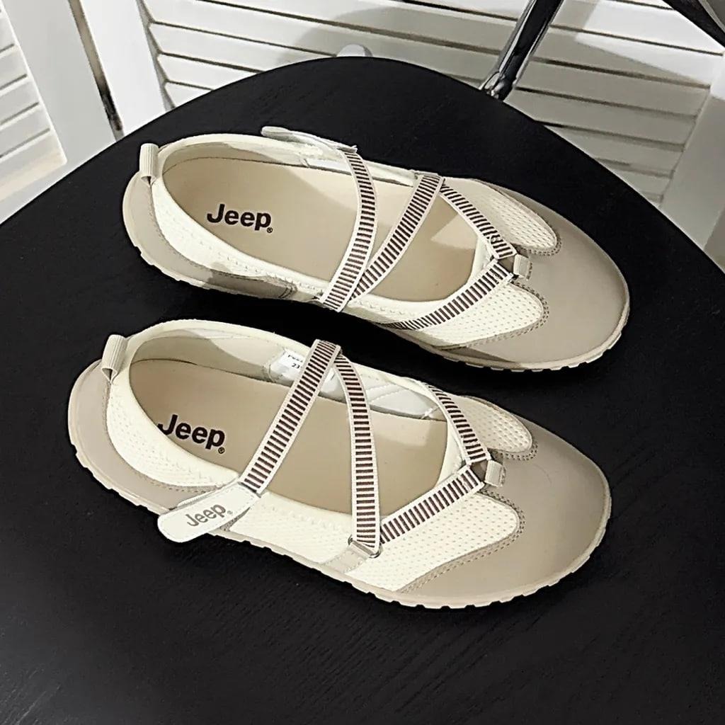 1717 - Giày Jeep Outdoor Shoes Women's Low Top Begie P651W13111 [HÀNG CHÍNH HÃNG]