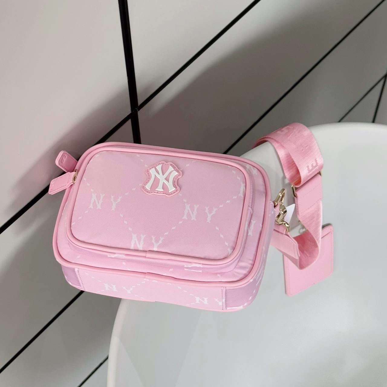 1247 - Túi MLB Kids Dia Monogram New York Yankees - Hồng - 7ACRMD45N 50PKL [HÀNG CHÍNH HÃNG]