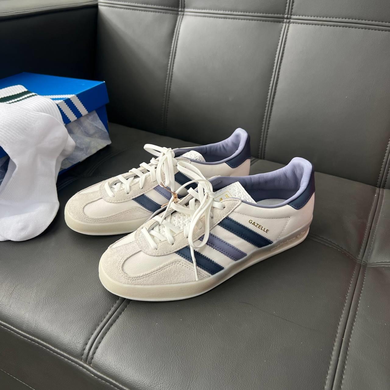 2175 - Giày Adidas Gazelle Indoor ‘White Navy’ IG1643 [HÀNG CHÍNH HÃNG]