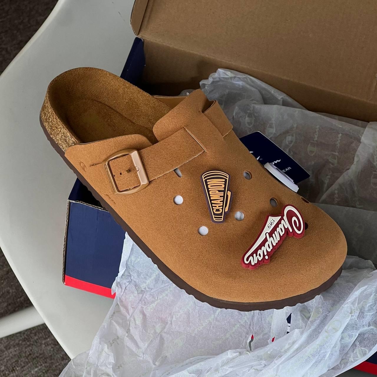 1693 - Dép Champion Sandal Birken Brown U5AFASU19S1 - Nâu [HÀNG CHÍNH HÃNG]