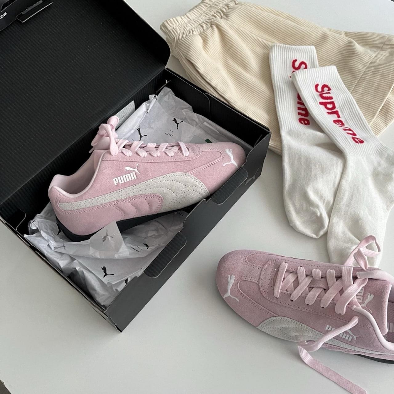 2605 - Giày Puma Speedcat OG 'Pink White' 398846-04 [HÀNG CHÍNH HÃNG]