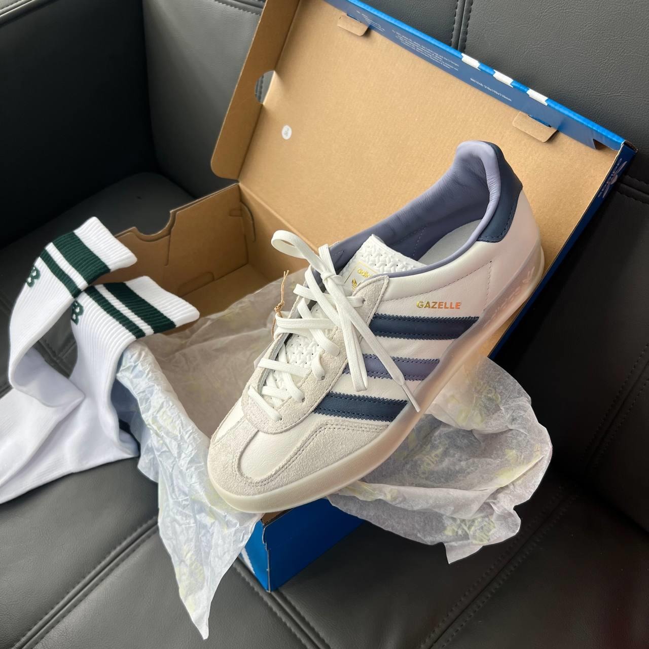 2175 - Giày Adidas Gazelle Indoor ‘White Navy’ IG1643 [HÀNG CHÍNH HÃNG]