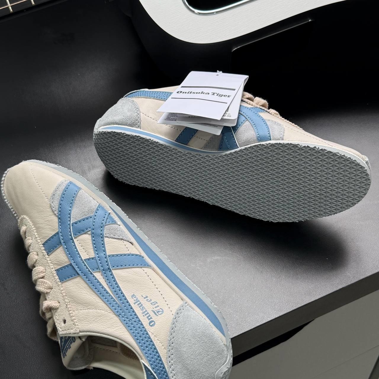 1529 - Giày Onitsuka Tiger Runspark Cream Light Blue 1183B480-250 [HÀNG CHÍNH HÃNG]