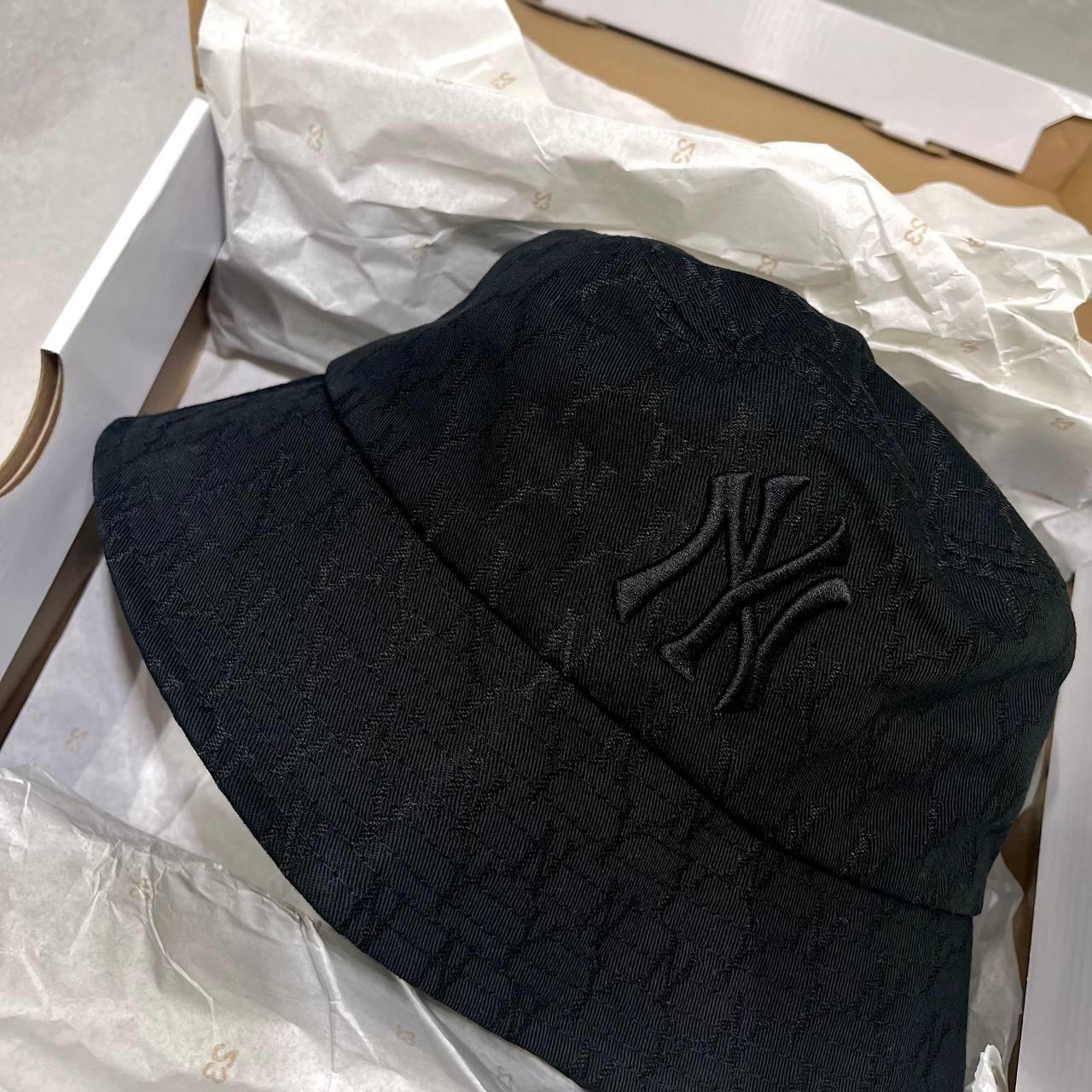 1114 - Nón MLB Bucket Hat Classic Monogram Jacquard Hat New York Yankees Black - Code 32CPH3111 50L - [HÀNG CHÍNH HÃNG]