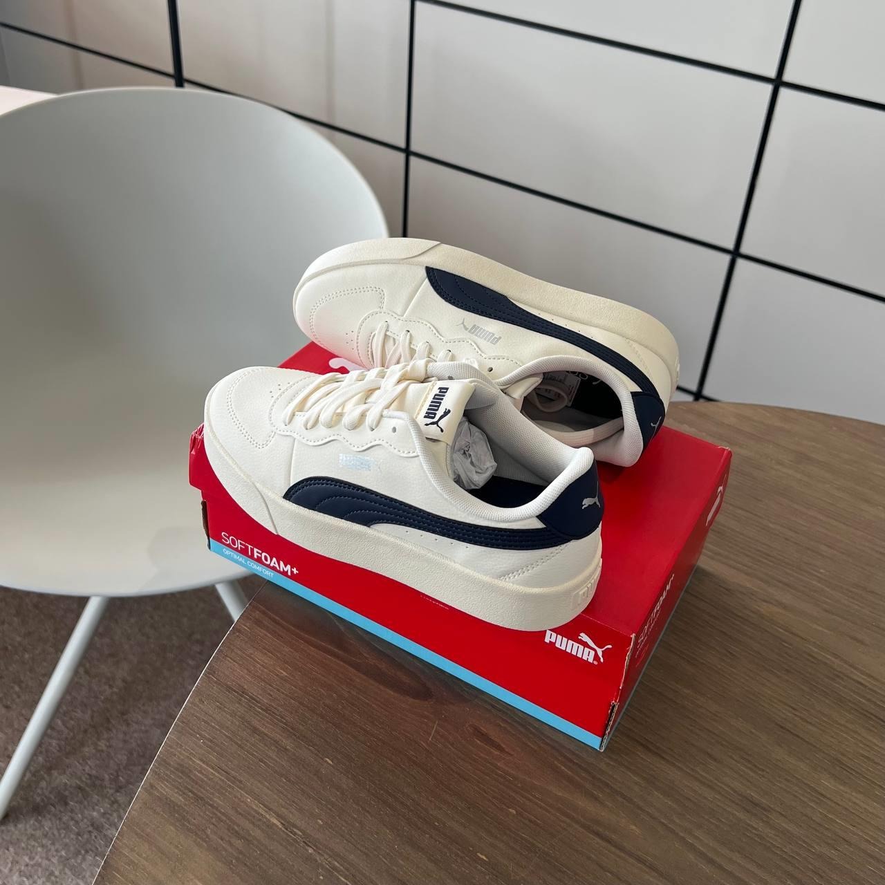 2095 - Giày Puma Skye Clean 'White/Navy' 380147-11 [CHÍNH HÃNG]