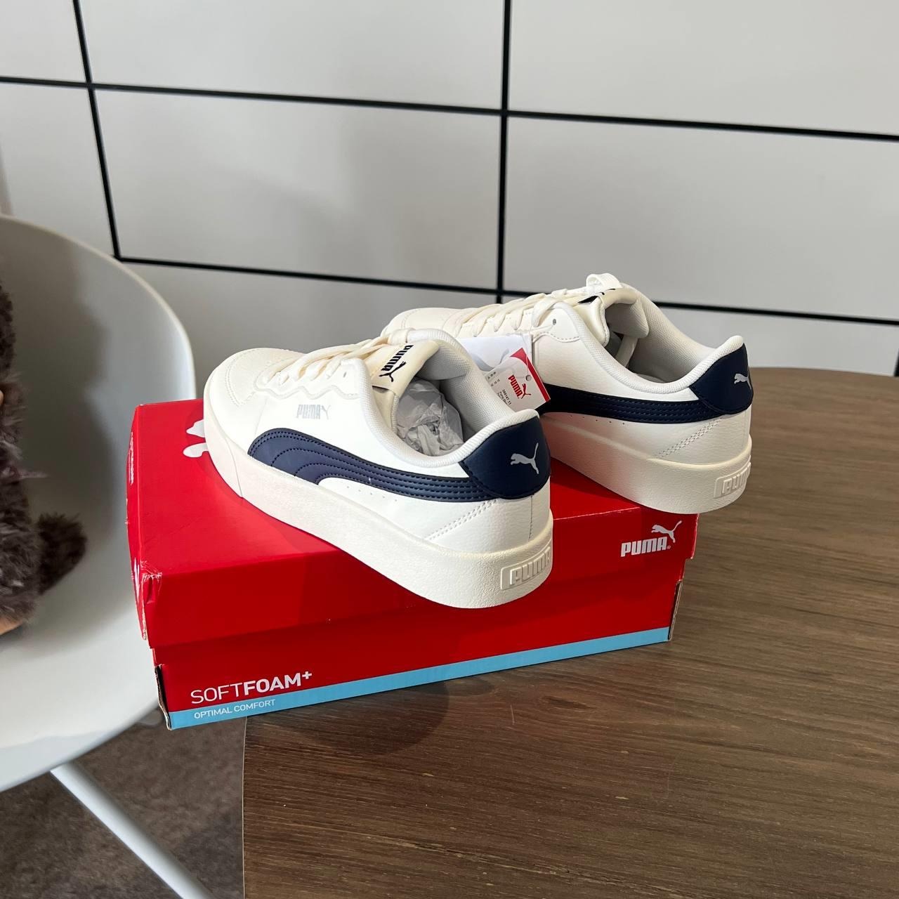 2095 - Giày Puma Skye Clean 'White/Navy' 380147-11 [CHÍNH HÃNG]