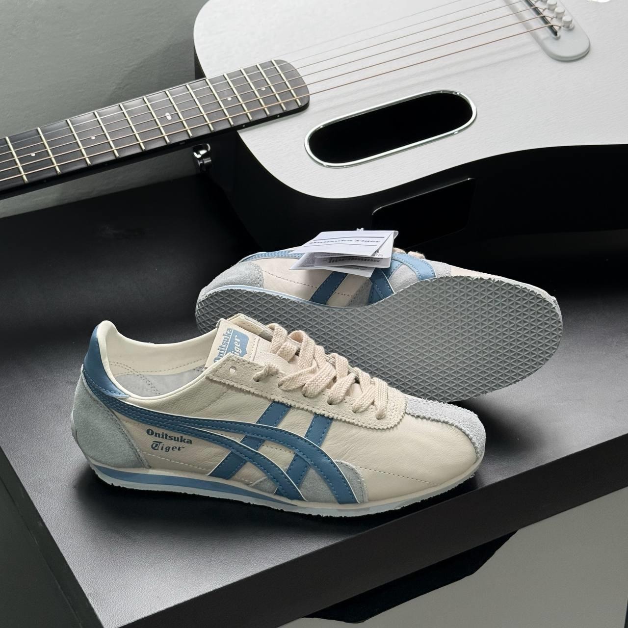 1529 - Giày Onitsuka Tiger Runspark Cream Light Blue 1183B480-250 [HÀNG CHÍNH HÃNG]