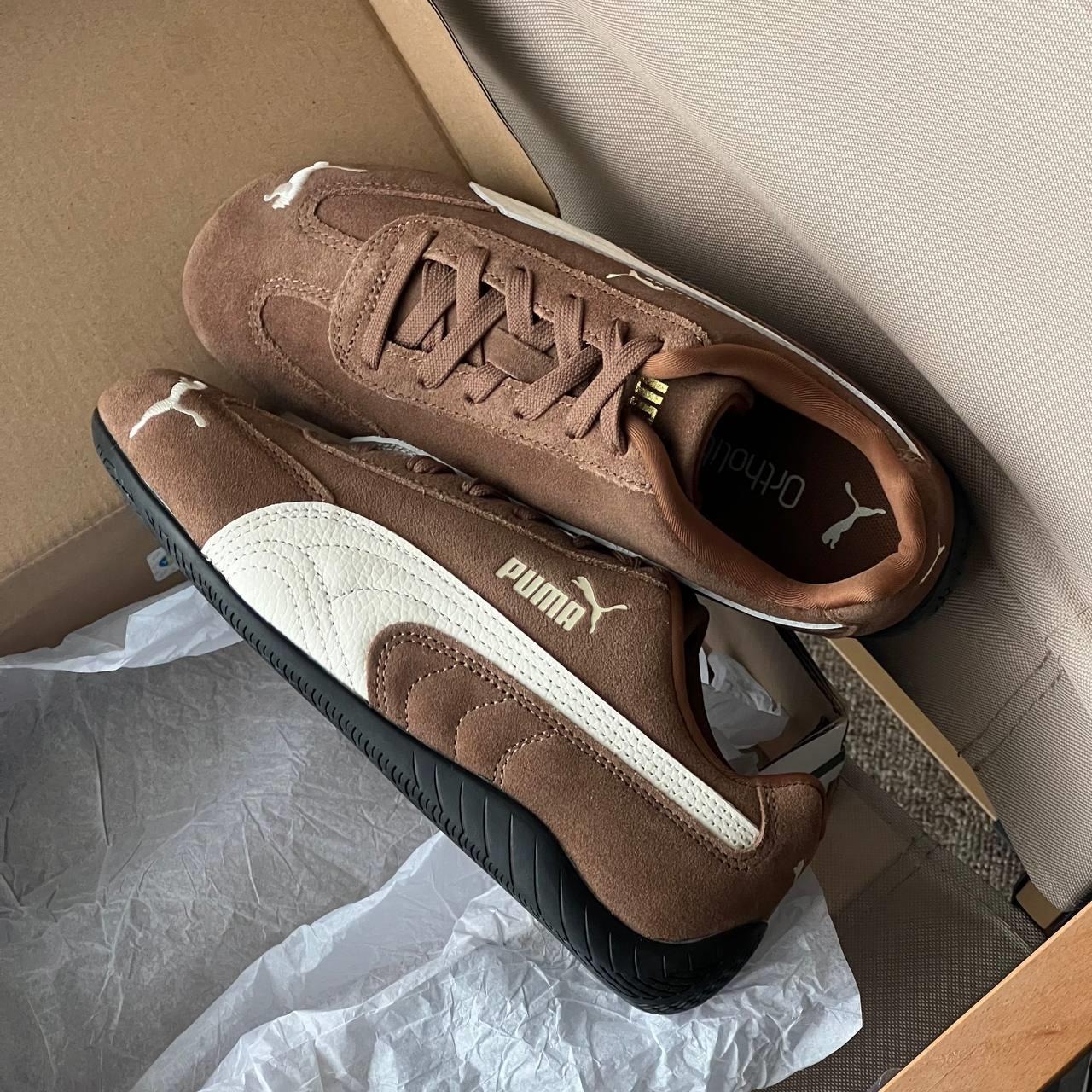 1414 - Giày Puma Speedcat OG "Dark Brown" Code 406329-31 - Puma Speedcat Nâu [CHÍNH HÃNG]