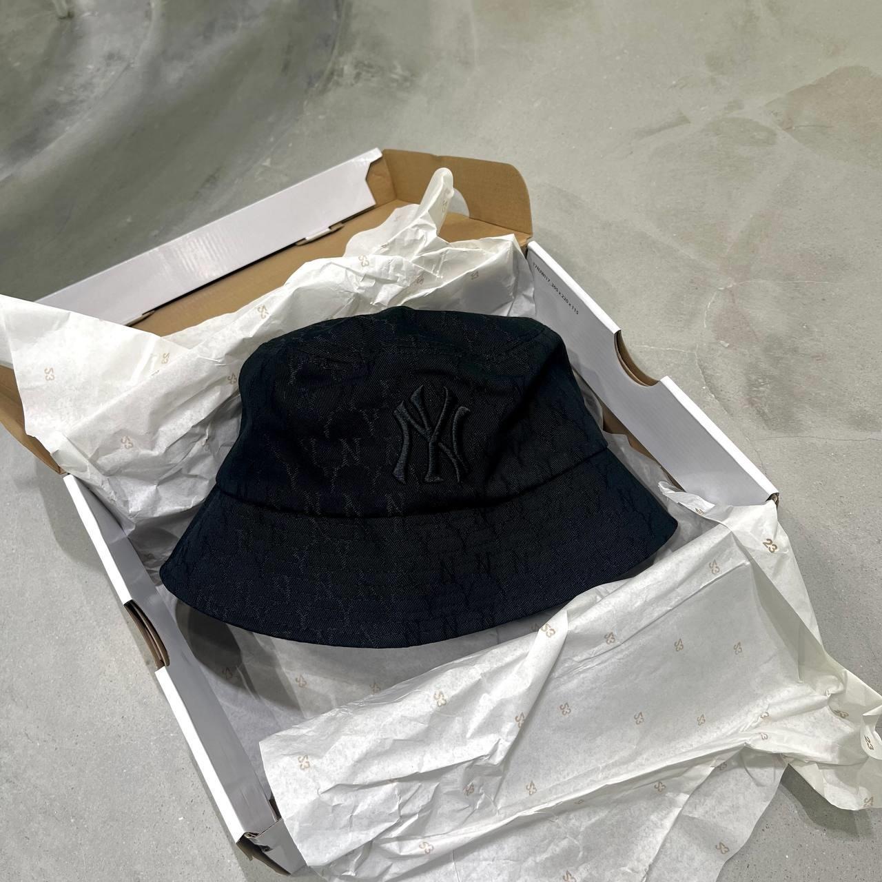 1114 - Nón MLB Bucket Hat Classic Monogram Jacquard Hat New York Yankees Black - Code 32CPH3111 50L - [HÀNG CHÍNH HÃNG]