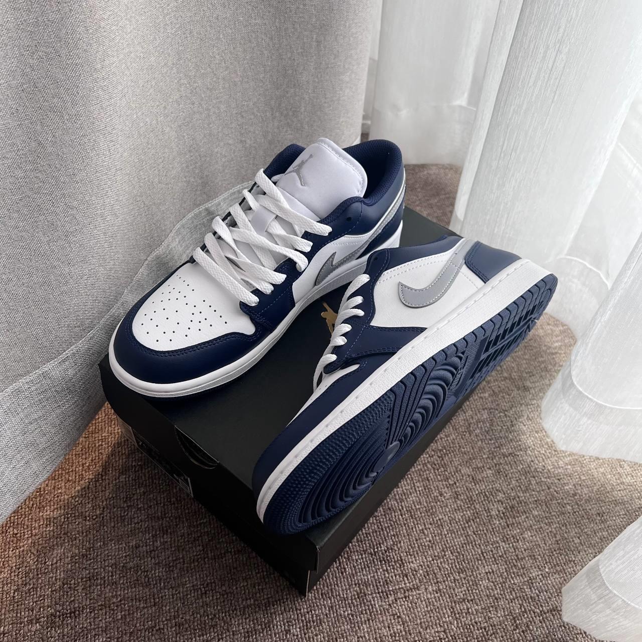 1749 - Giày Nike Air Jordan 1 Low Midnight Navy 553558-141 / 553560-141 [HÀNG CHÍNH HÃNG]