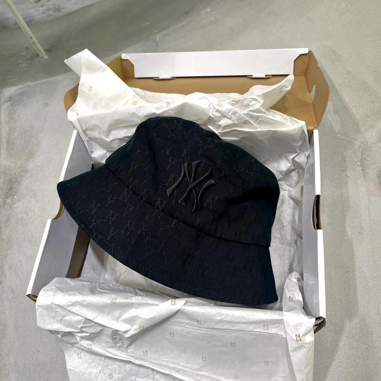 1114 - Nón MLB Bucket Hat Classic Monogram Jacquard Hat New York Yankees Black - Code 32CPH3111 50L - [HÀNG CHÍNH HÃNG]