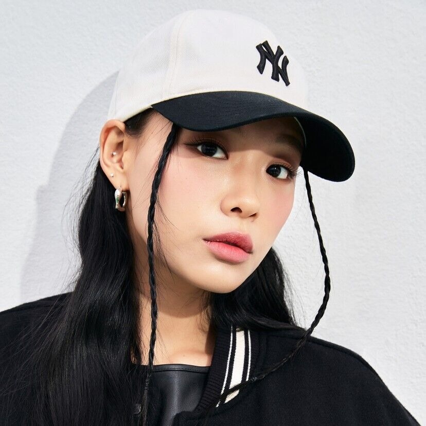 405 -  Nón MLB Unstructured Ball cap - Trắng Kem Đen - Ny Đen [HÀNG CHÍNH HÃNG]