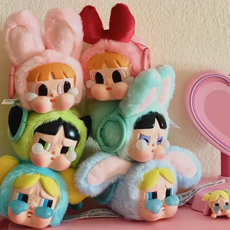 1112  - Crybaby × Powerpuff Girls  Mô Hình Gấu Bông Art Toy POP MART Series Vinyl Face Plush Set 6 Box [HÀNG CHÍNH HÃNG]