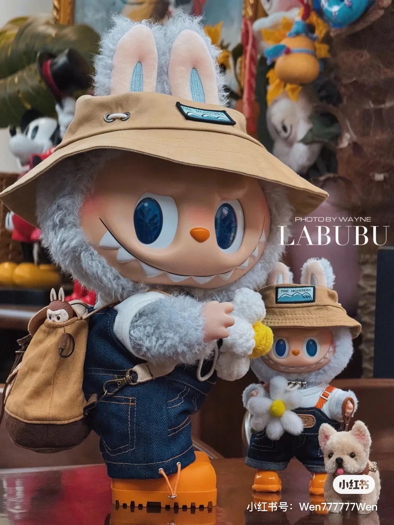 1057 -  Labubu hoa cúc Fall In Wild - Size bé 17cm  - 6941848280091 [HÀNG CHÍNH HÃNG] POP MART The Monsters Fall in Wild Series Vinyl Plush Pendant Doll