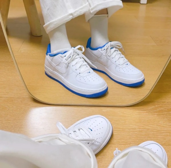 514 -  Giày Nike Air Force 1 Low White Blue GS DV1331 101  [HÀNG CHÍNH HÃNG]