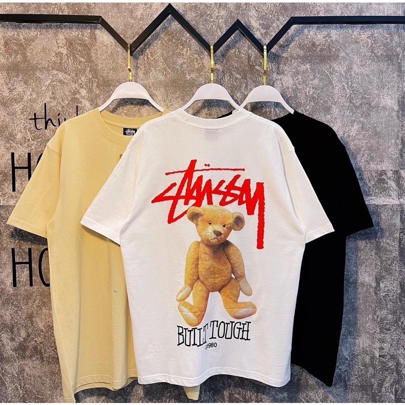 853 -  Áo Stussy Built Tough Bear - Beige - Code 1904893 [HÀNG CHÍNH HÃNG]