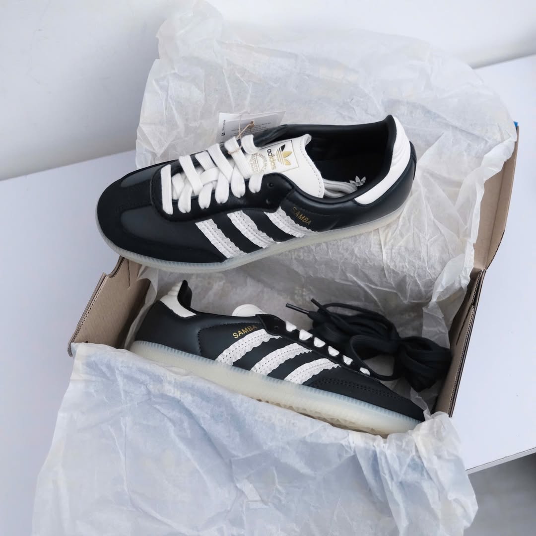 1758 - Giày Adidas Samba Ruffle Stripes Pack Black Off White JR8831 [HÀNG CHÍNH HÃNG]