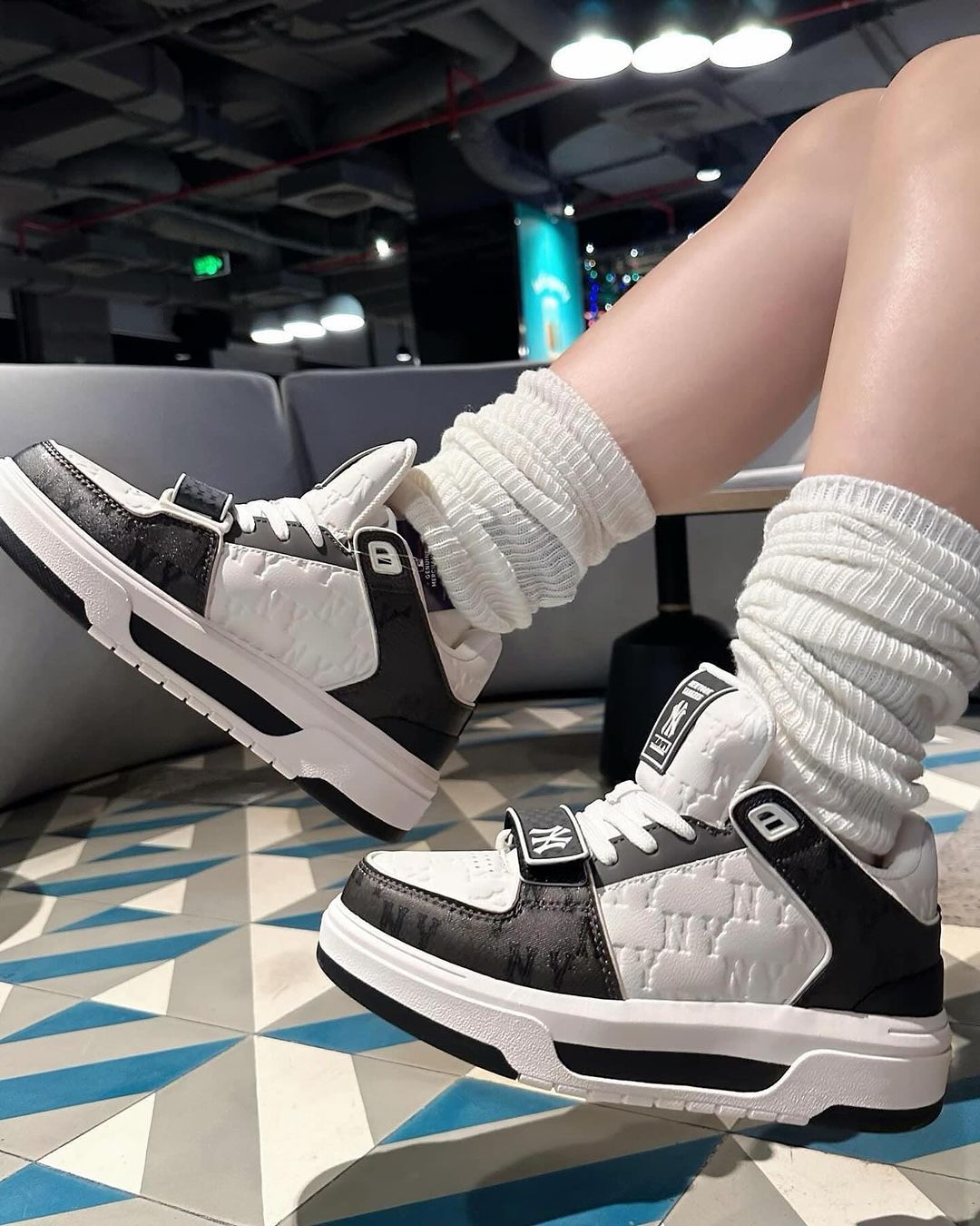 839  -  Giày MLB Chunky Liner Mid Classic Monogram New York Yankees - Black - Code 3ASXCMM4N-50BKS [HÀNG CHÍNH HÃNG]