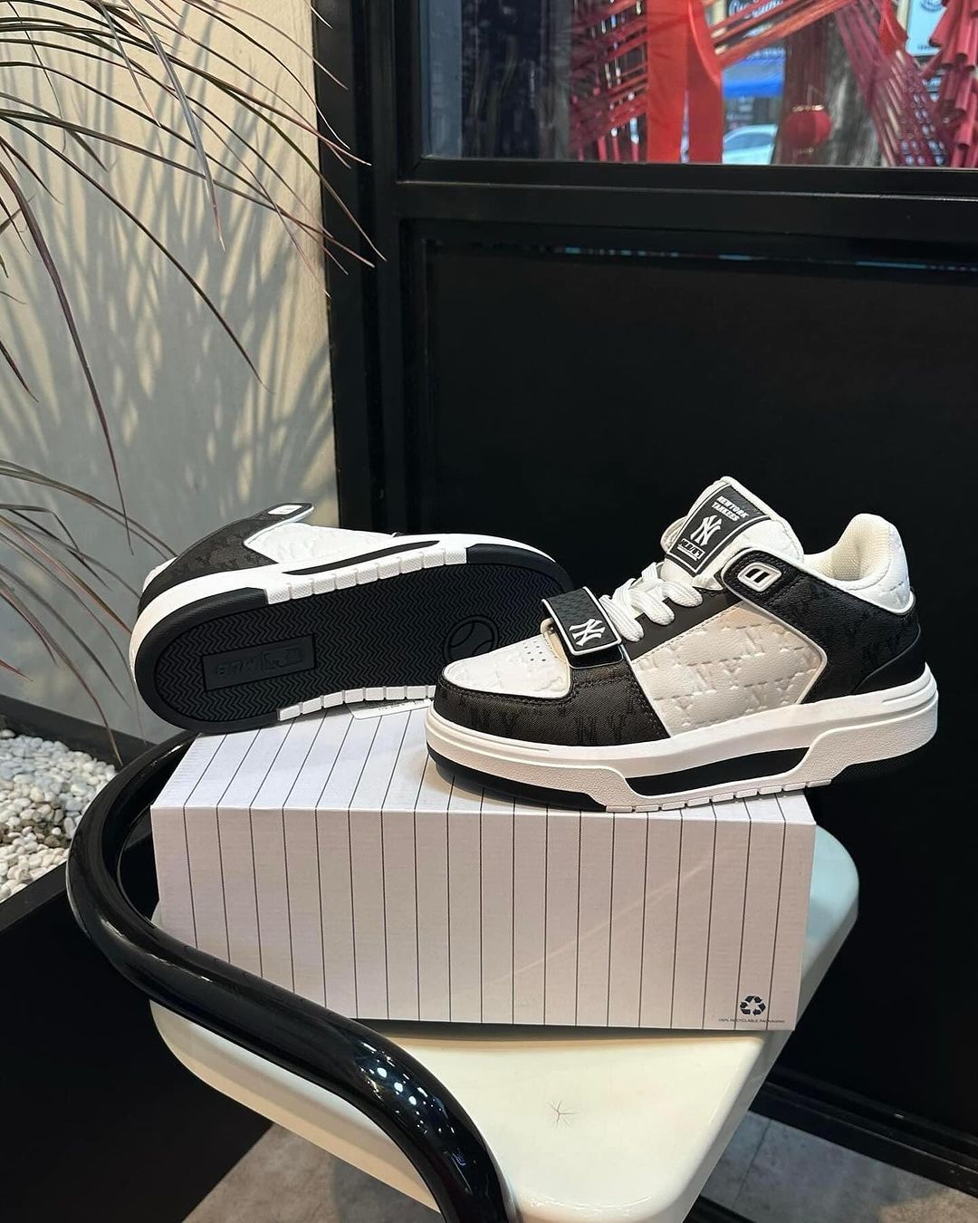 839  -  Giày MLB Chunky Liner Mid Classic Monogram New York Yankees - Black - Code 3ASXCMM4N-50BKS [HÀNG CHÍNH HÃNG]