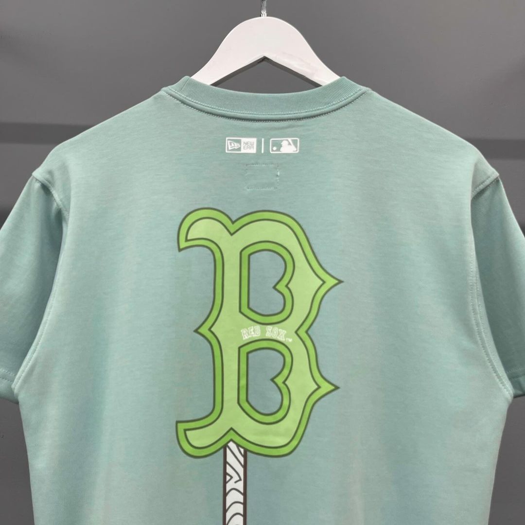914 -  Áo New Era Boston Ice-Cream Big B - Xanh Mint Pastel - Code 14341310 [HÀNG CHÍNH HÃNG]
