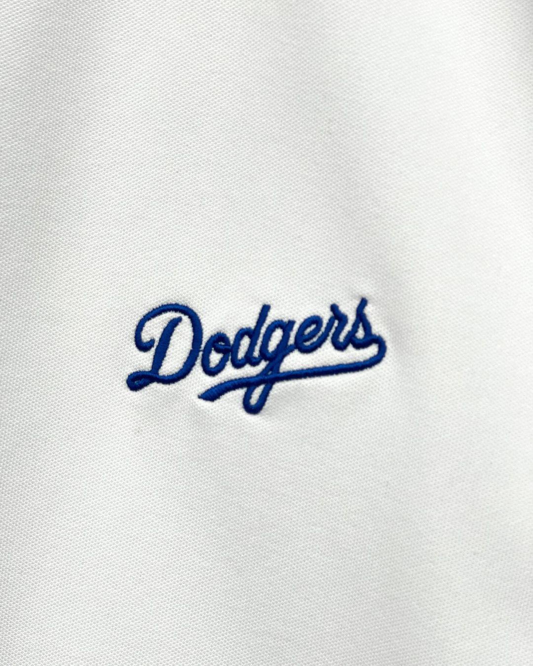 1141 - Áo Polo New Era LA Dodgers Embroidered - Trắng Cổ Xanh [HÀNG CHÍNH HÃNG]