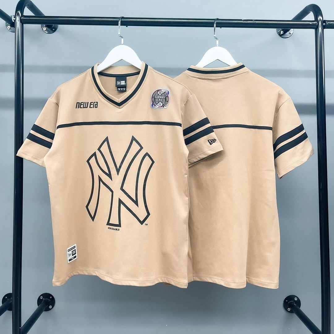 1191 - Áo New Era NY Jersey Subway Series - Nâu Chữ Đen [HÀNG CHÍNH HÃNG]