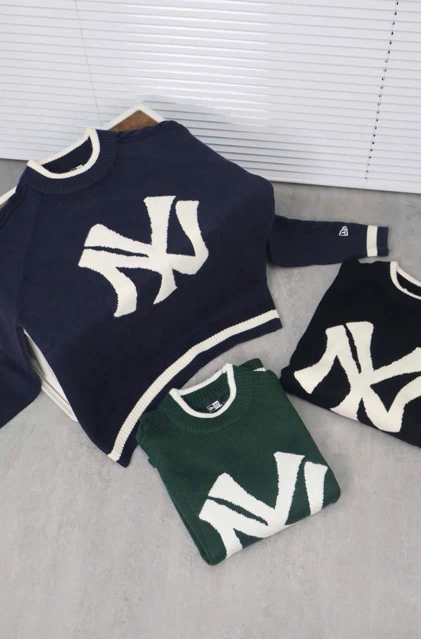 1984 - Áo Sweater New Era Knit NY Trắng Đen [HÀNG CHÍNH HÃNG]