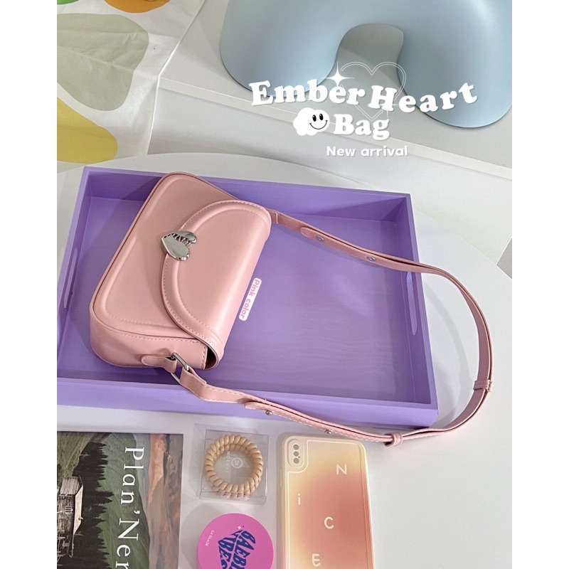 528 -  Túi Xách Obaghouse Ember Heart Bag - Hồng Nude [HÀNG CHÍNH HÃNG]