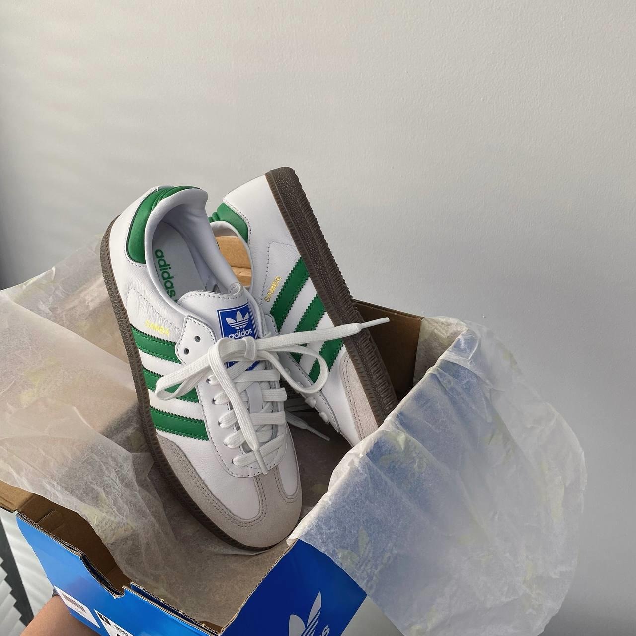 2664 - Giày Adidas Samba OG 'Footwear White Green' IG1024 [HÀNG CHÍNH HÃNG]