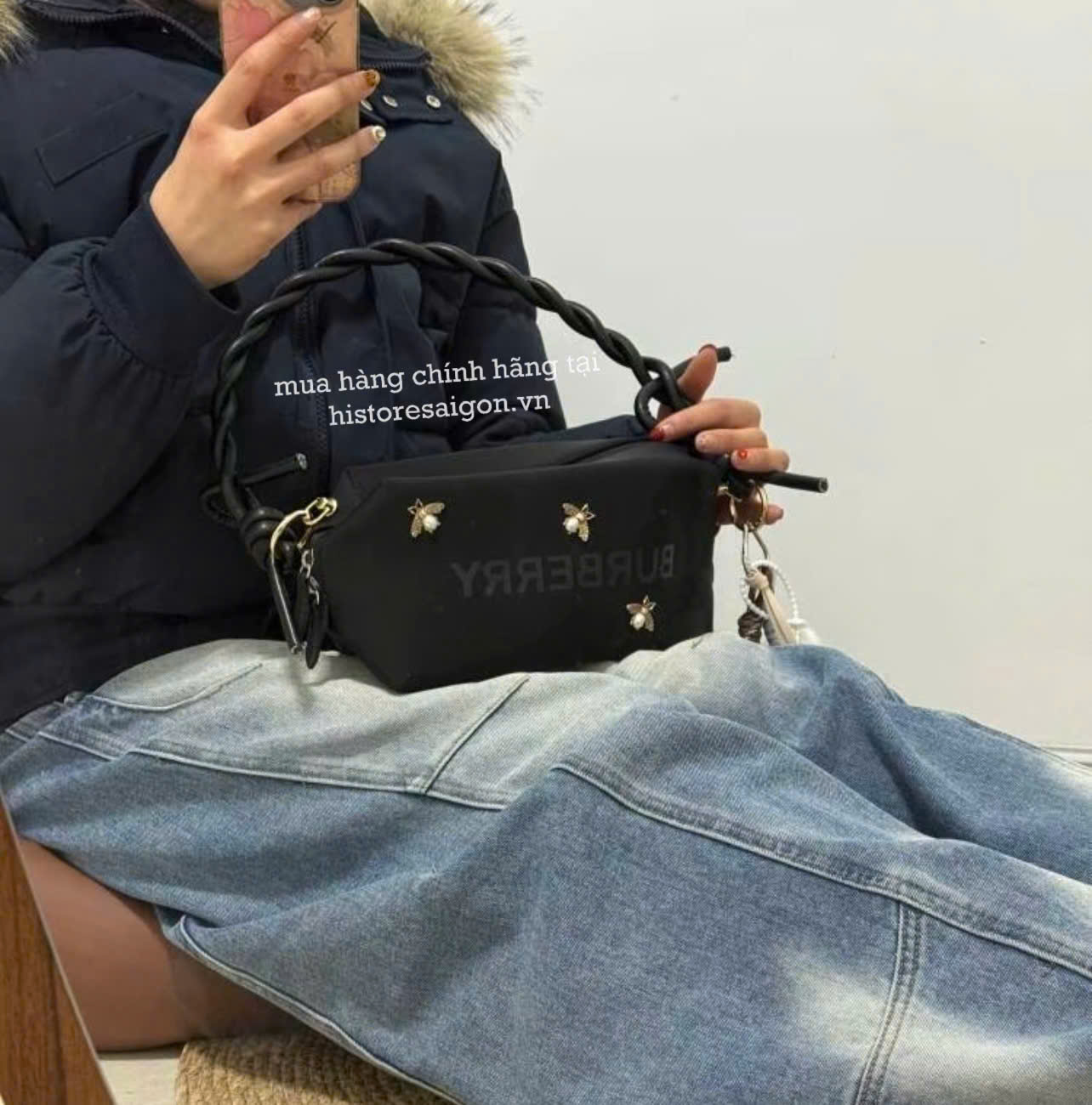 2636 - Túi Burberry Gift Custom With Horse Charm (Gift Hãng Tặng Khách) [HÀNG CHÍNH HÃNG]