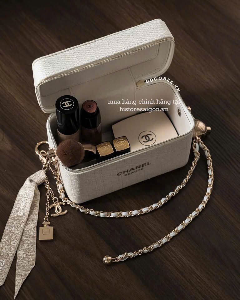 2218 - Túi Chanel Gift Beauty Vanity Chanel Beige (Gift Hãng Tặng Khách) [HÀNG CHÍNH HÃNG]
