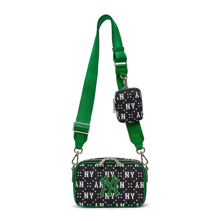 614 -  Túi Đeo Chéo MLB Dia Monogram Jacquard Mini New York Yankees - Xanh Đen - Size 18 - 3ACRS013N-50BKS [HÀNG CHÍNH HÃNG]