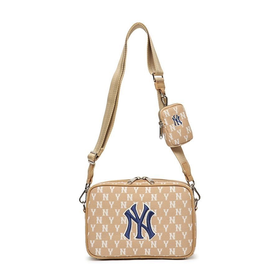 608 -  Túi Đeo Chéo MLB Monogram Jacquard New York Yankees - Size 23 - 3ACRM012N-50BGD [HÀNG CHÍNH HÃNG]
