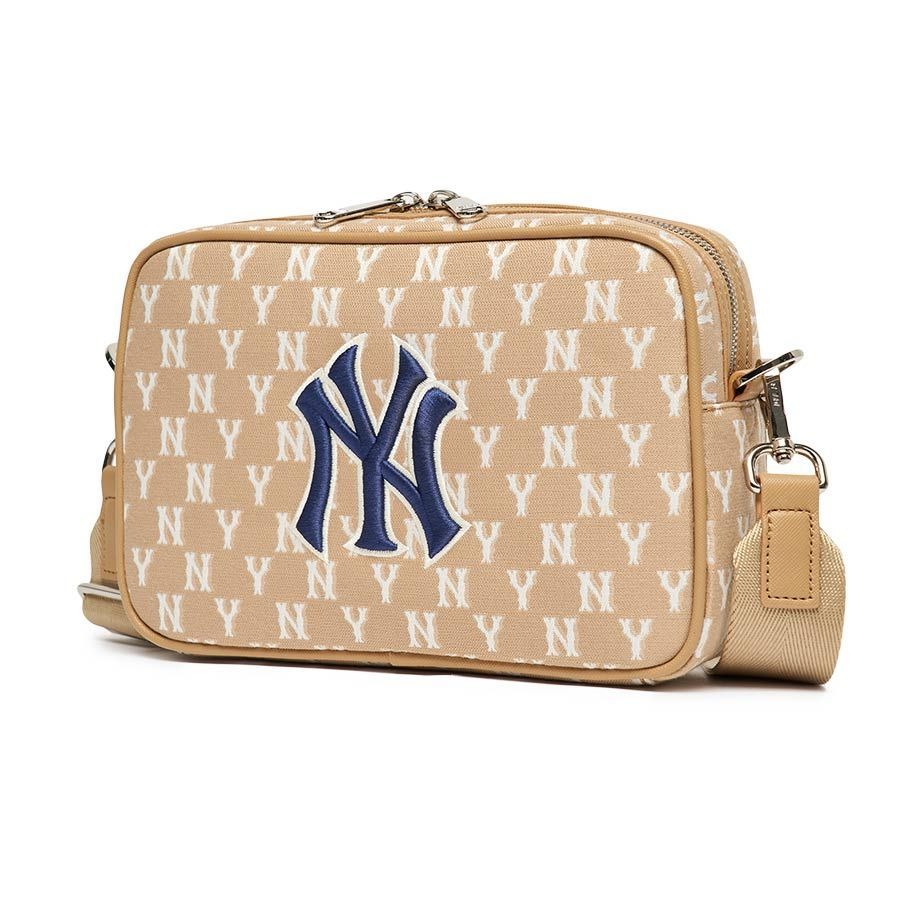 608 -  Túi Đeo Chéo MLB Monogram Jacquard New York Yankees - Size 23 - 3ACRM012N-50BGD [HÀNG CHÍNH HÃNG]