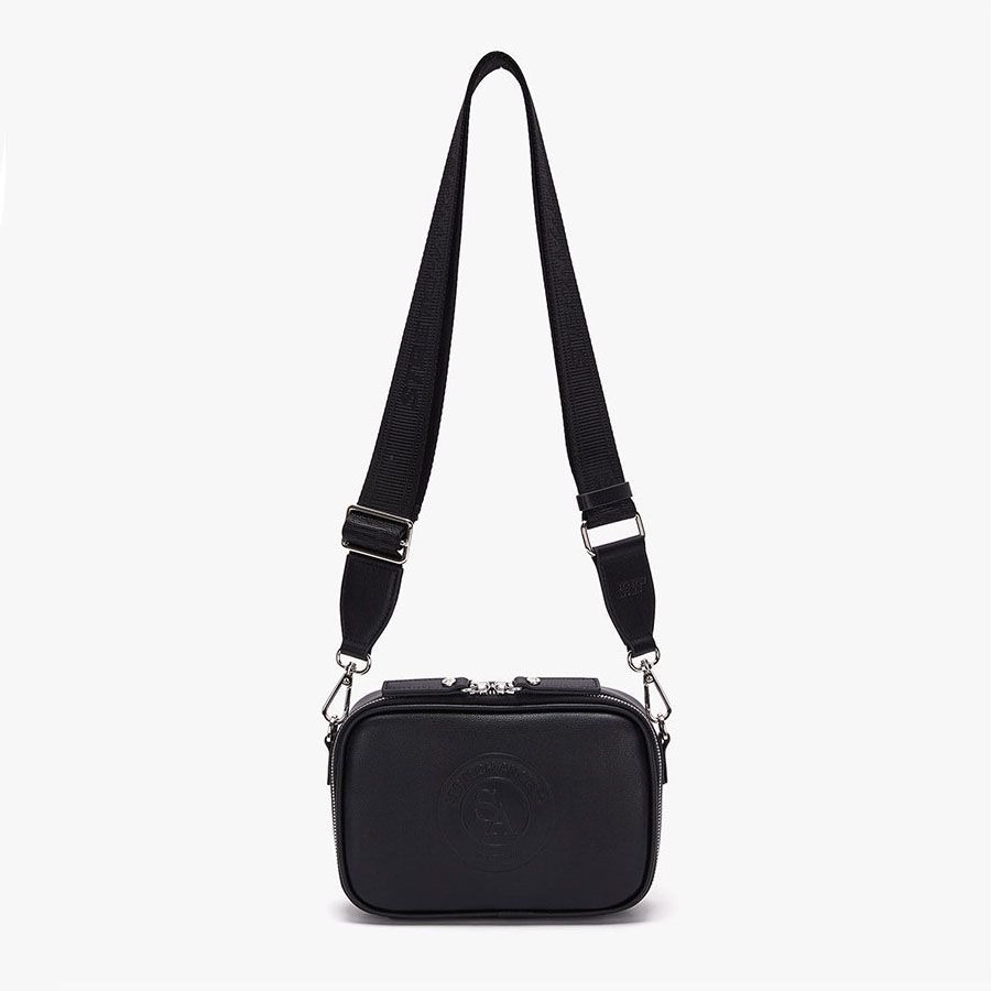 606 -  Túi Đeo Chéo Stretch Angels Logo Shoulder Bag A-23N-SWCR0013N-BKS Màu Đen [HÀNG CHÍNH HÃNG]