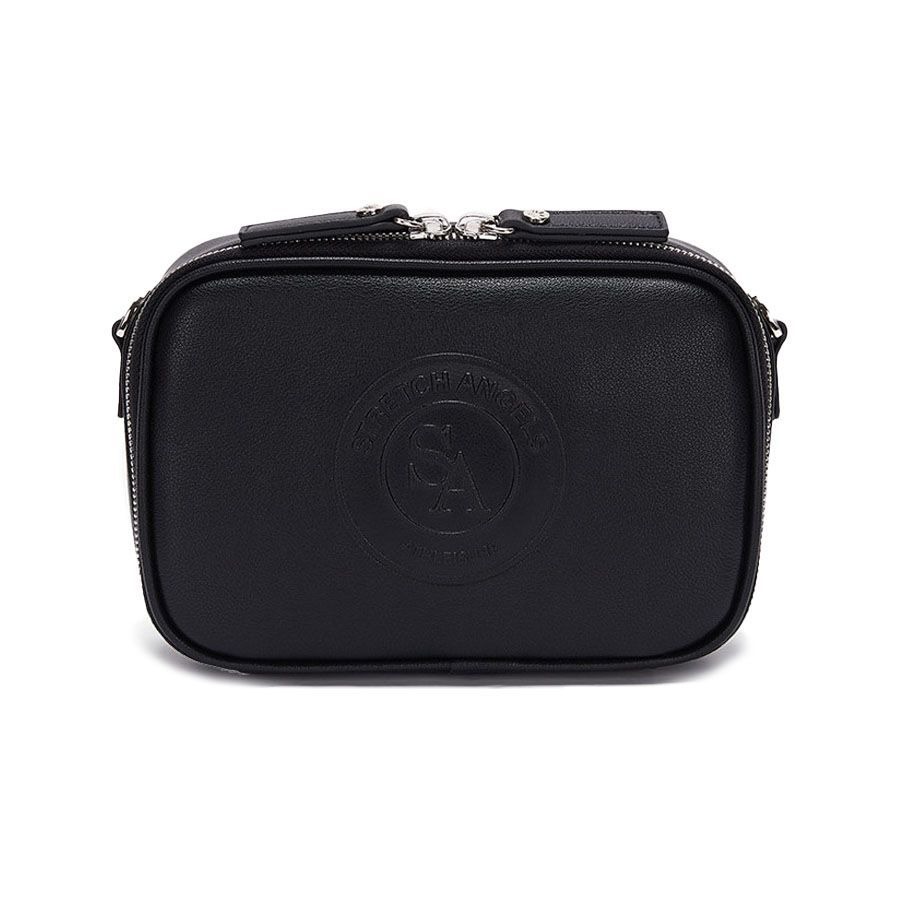 606 -  Túi Đeo Chéo Stretch Angels Logo Shoulder Bag A-23N-SWCR0013N-BKS Màu Đen [HÀNG CHÍNH HÃNG]