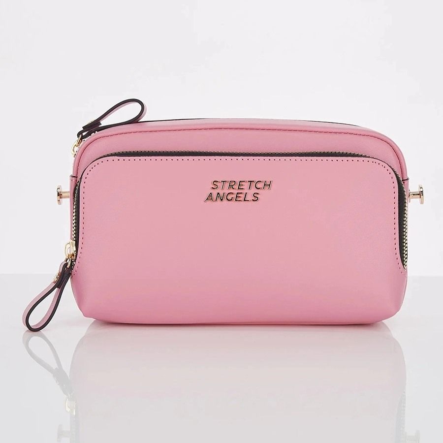 605 -  Túi Đeo Chéo Stretch Angels Panini Metal Logo Solid Bag Pink Màu Hồng SUMR01911-PK [HÀNG CHÍNH HÃNG]
