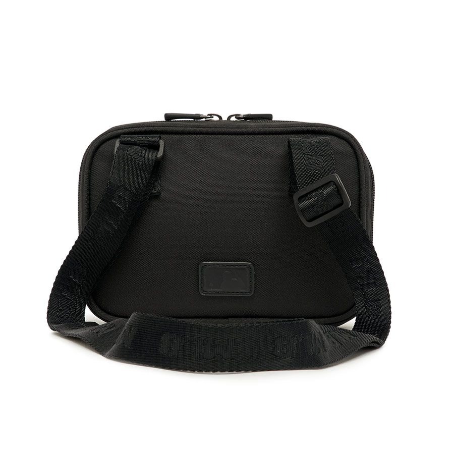 491 -  Túi MLB NY Slugger Cross Bag - Ngang - Đen Bóng - Code 7ACRM013N-50BKS [HÀNG CHÍNH HÃNG]