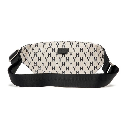 896 -  Túi MLB Monogram Hip Sack New York Yankees - Cream - Túi Bao Tử - Code 3AHSM012N-50CRD [HÀNG CHÍNH HÃNG]